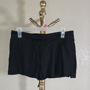 Kona Sol Black Athletic Shorts with Elastic Waistband